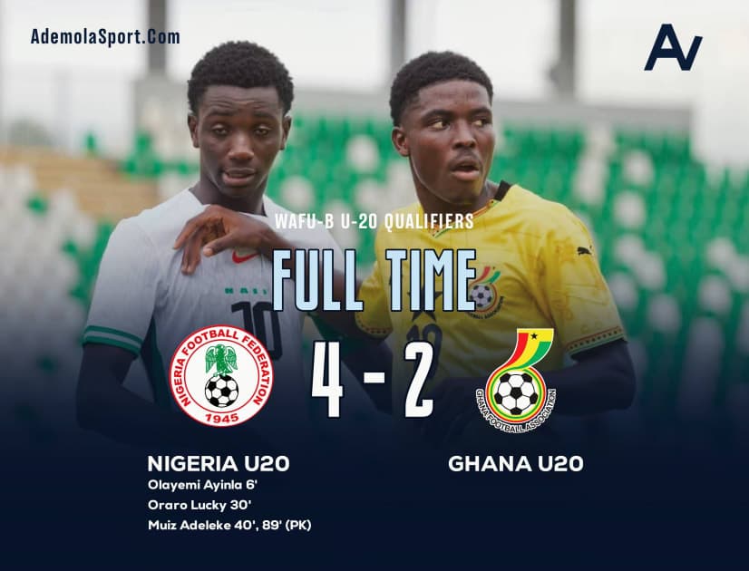 🇳🇬 Flying Eagles Begin WAFU B U20 Campaign with Convincing Victory Over Ghana