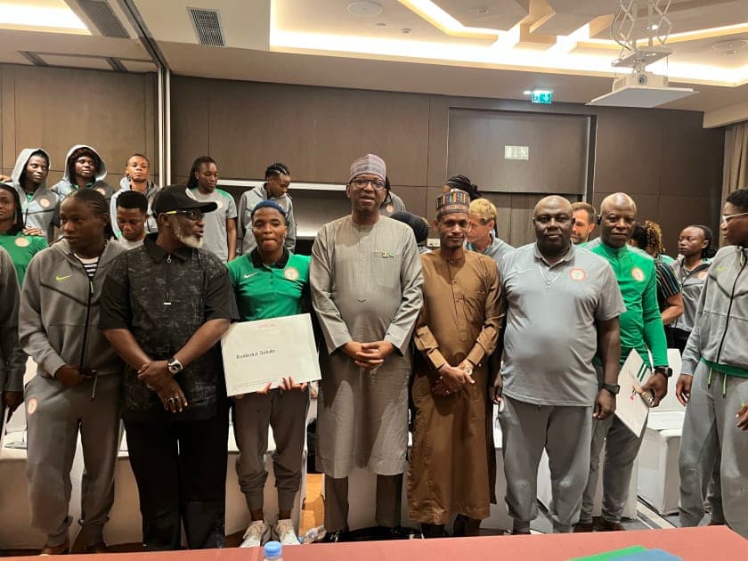 Nigeria Super Falcons Receive Mission X WAFCON Reward Package from NSC, NFF