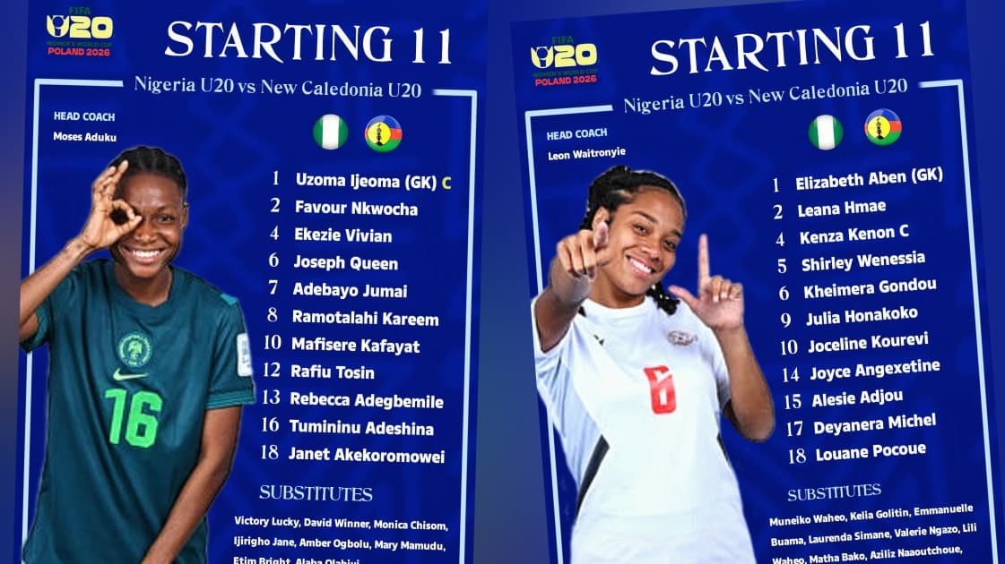Nigeria vs New Caledonia: Falconets Name Starting XI for Crucial U-20 World Cup Clash