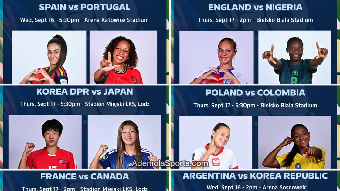 FIFA U-20 Women’s World Cup Round of 16: Full Fixtures, Group-Stage Records and Nigeria’s England Test