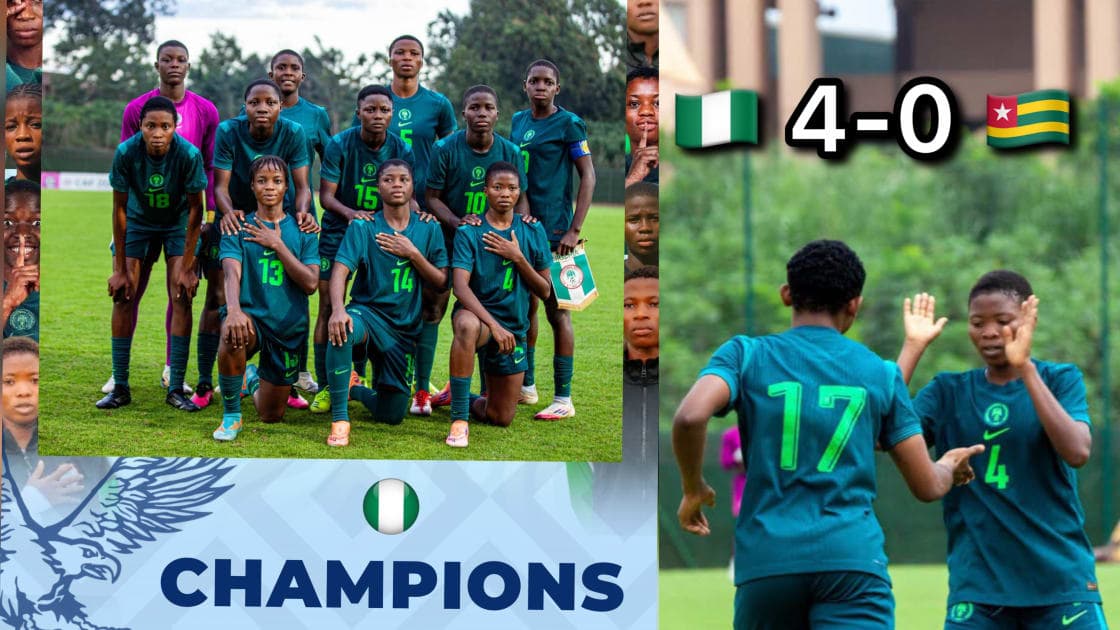 Nigeria 4-0 Togo: Flamingos Win WAFU B U17 Girls Cup With Perfect Record
