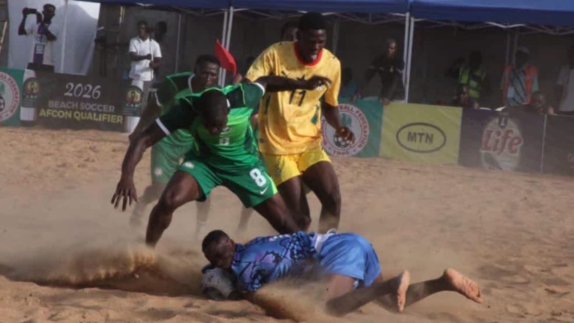 Nigeria’s Sand Eagles Miss 2026 Beach Soccer AFCON After 7-4 Defeat to Ghana